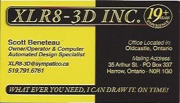 XLR8 - 3D  INC.       ---519 791-6761